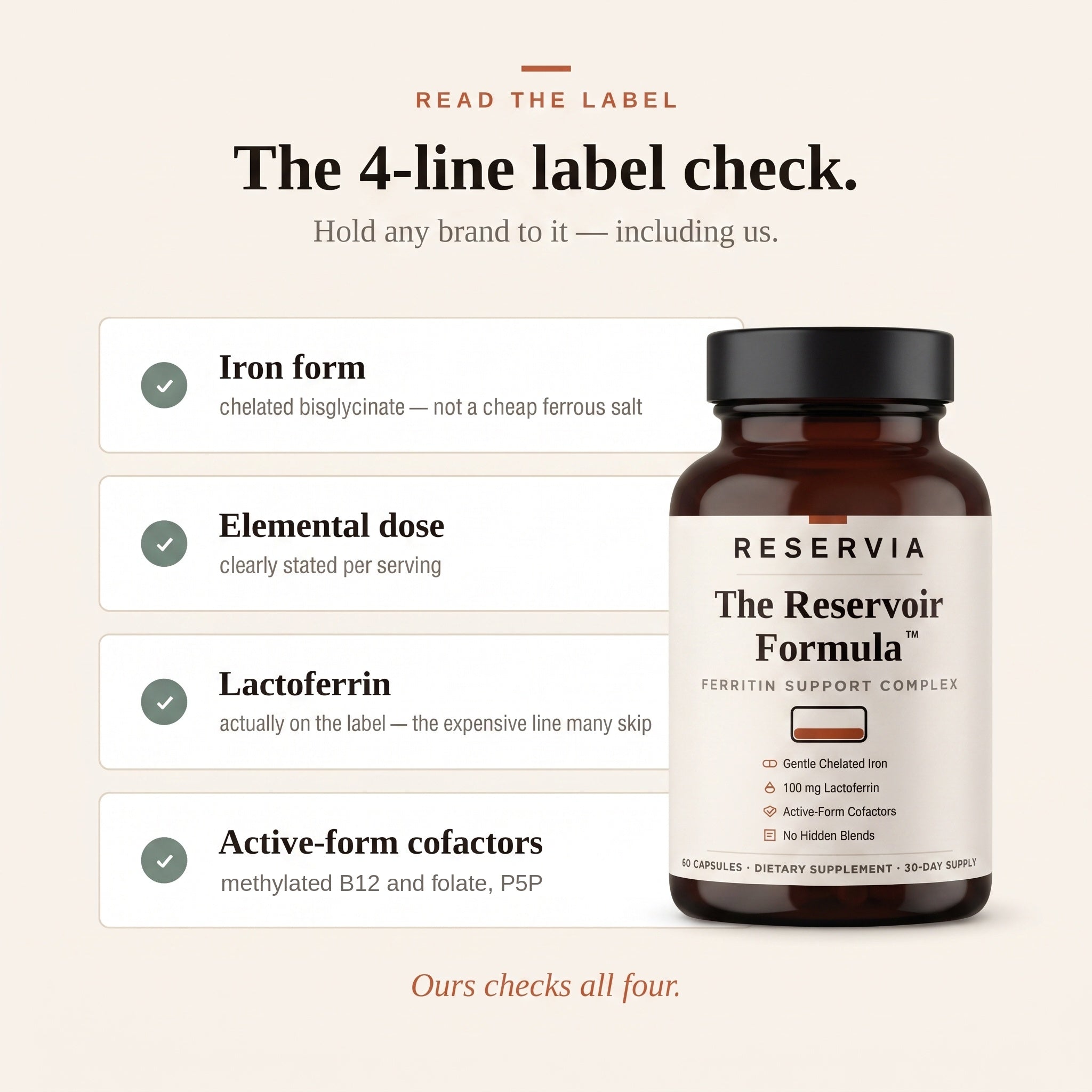 The four-line label check comparison